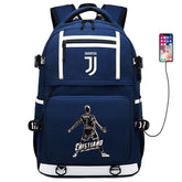 Football CR7 Forza Soccer#2 USB Charging Backpack School NoteBook Laptop Travel Bags